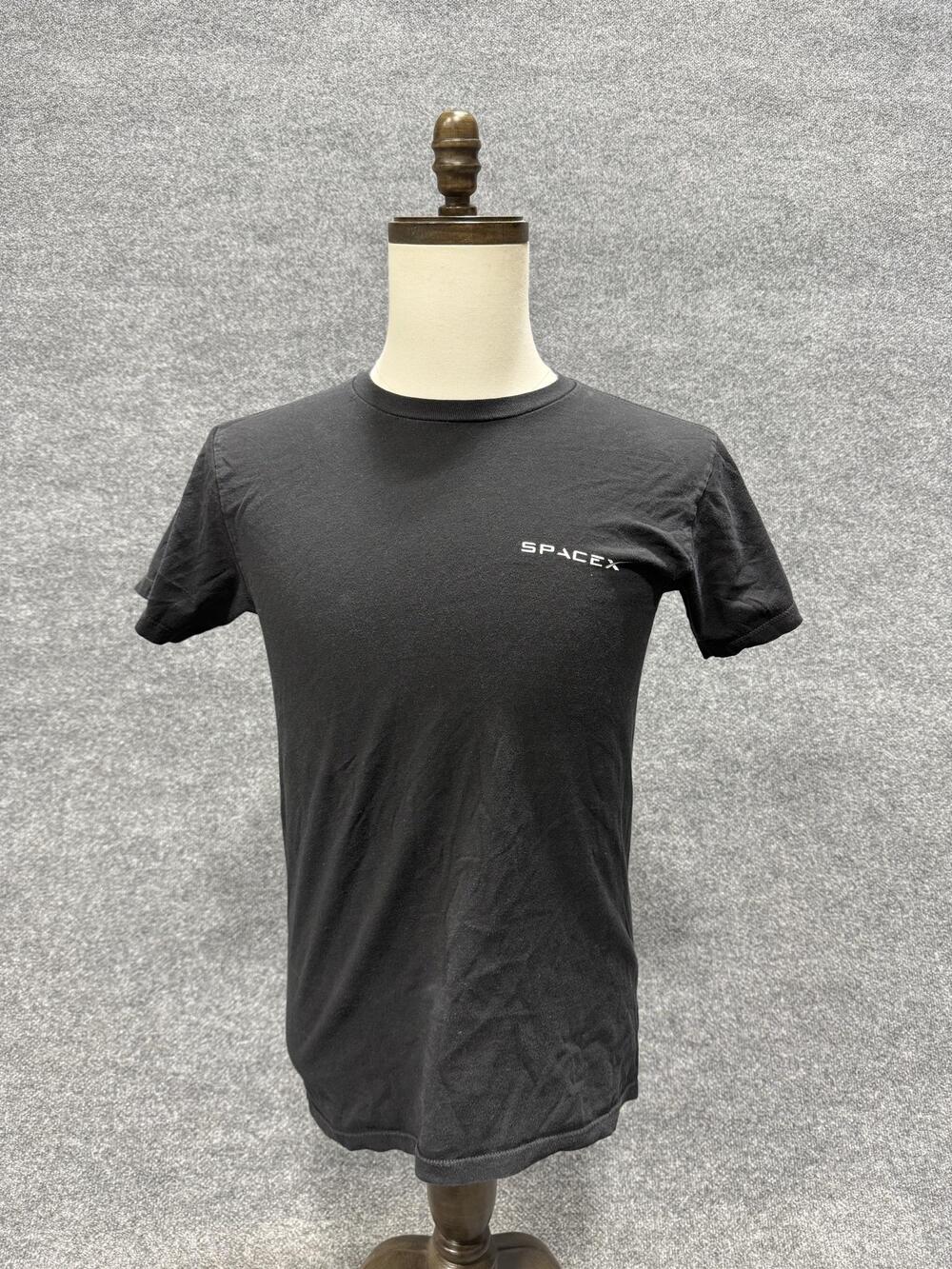 SpaceX Shirt Mens Small Black Dragon Logo Graphic Tagless T-Shirt Tee Space